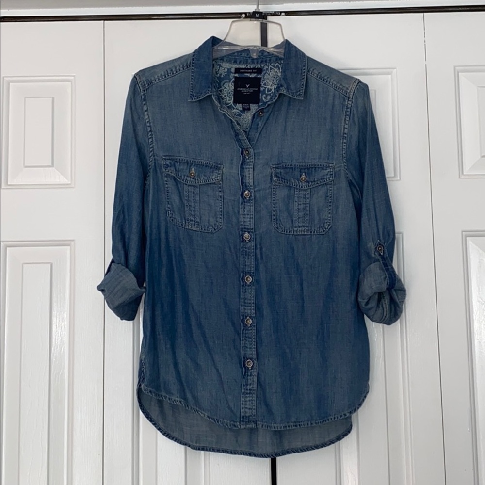 American Eagle Boyfriend Fit Jean Shirt